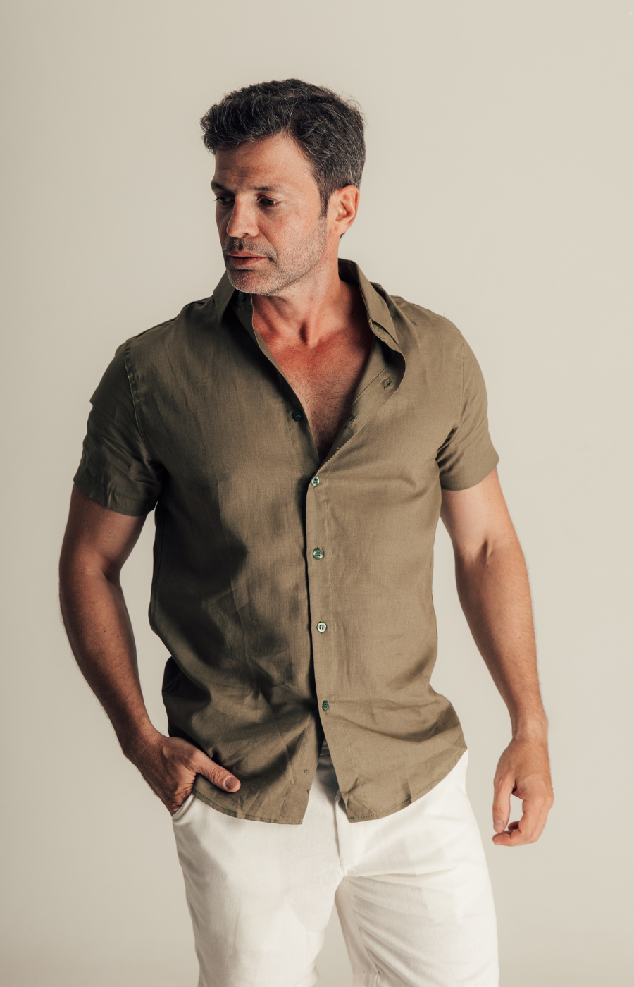 CAMISA LINHO M/C LISBOA