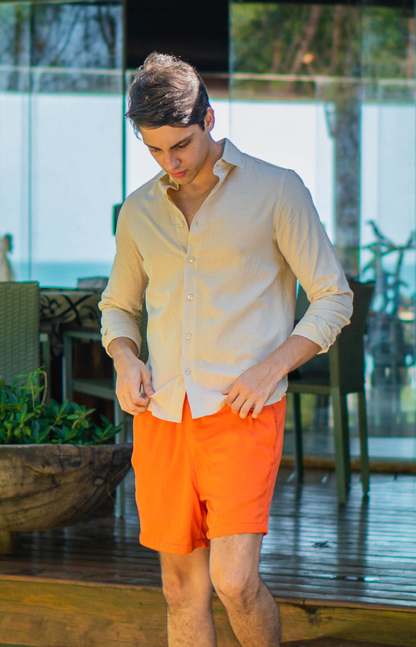 SHORT LINHO ST TROPEZ LARANJA