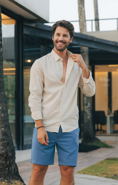 CAMISA LINHO M/L NATURAL