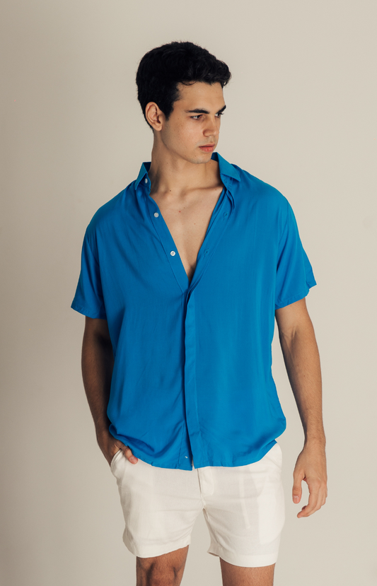 CAMISA VISCOSE AMALFI AZUL MYK