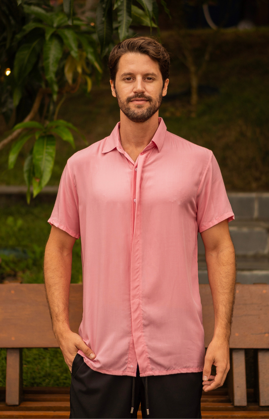 CAMISA VISCOSE AMALFI ROSA