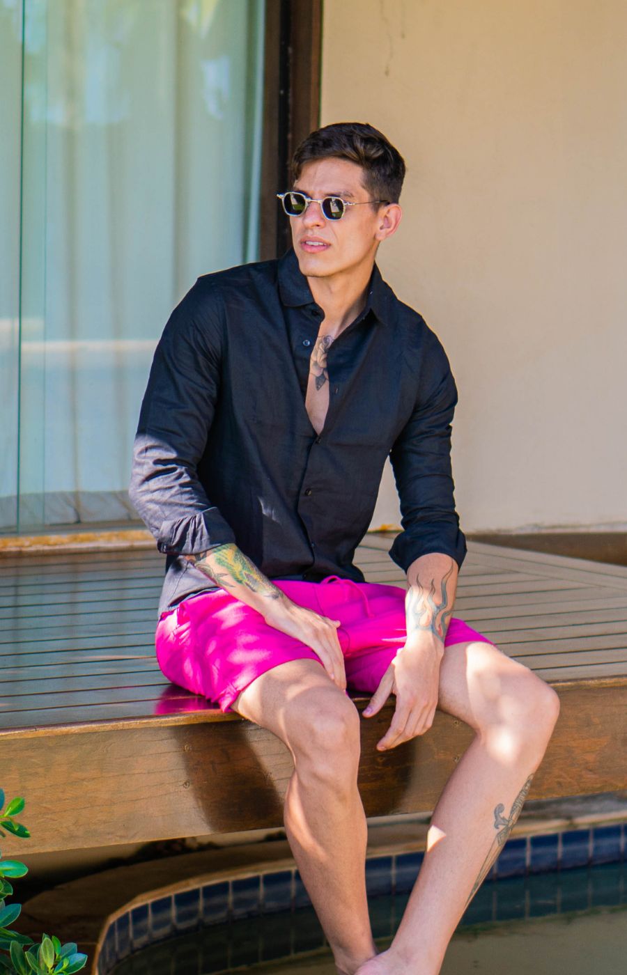 CAMISA LINHO M/L PRETA