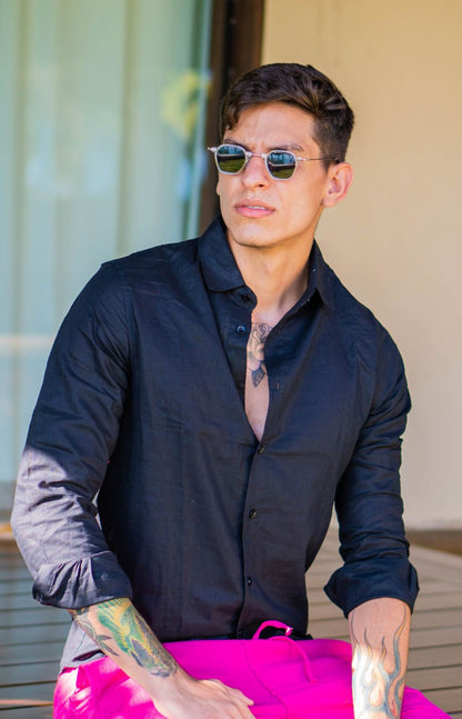 CAMISA LINHO M/L PRETA